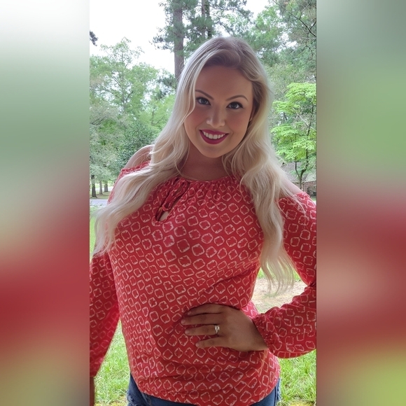 NWT Small Michael Kors Coral Reef Cold Shoulder Top - Picture 5 of 6